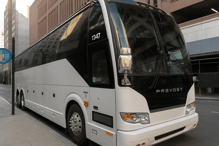 a Charter Bus Rental Toms River coach bus