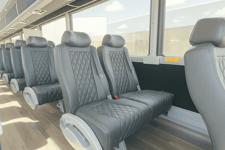 interior of Charter Bus Rental Toms River charter bus